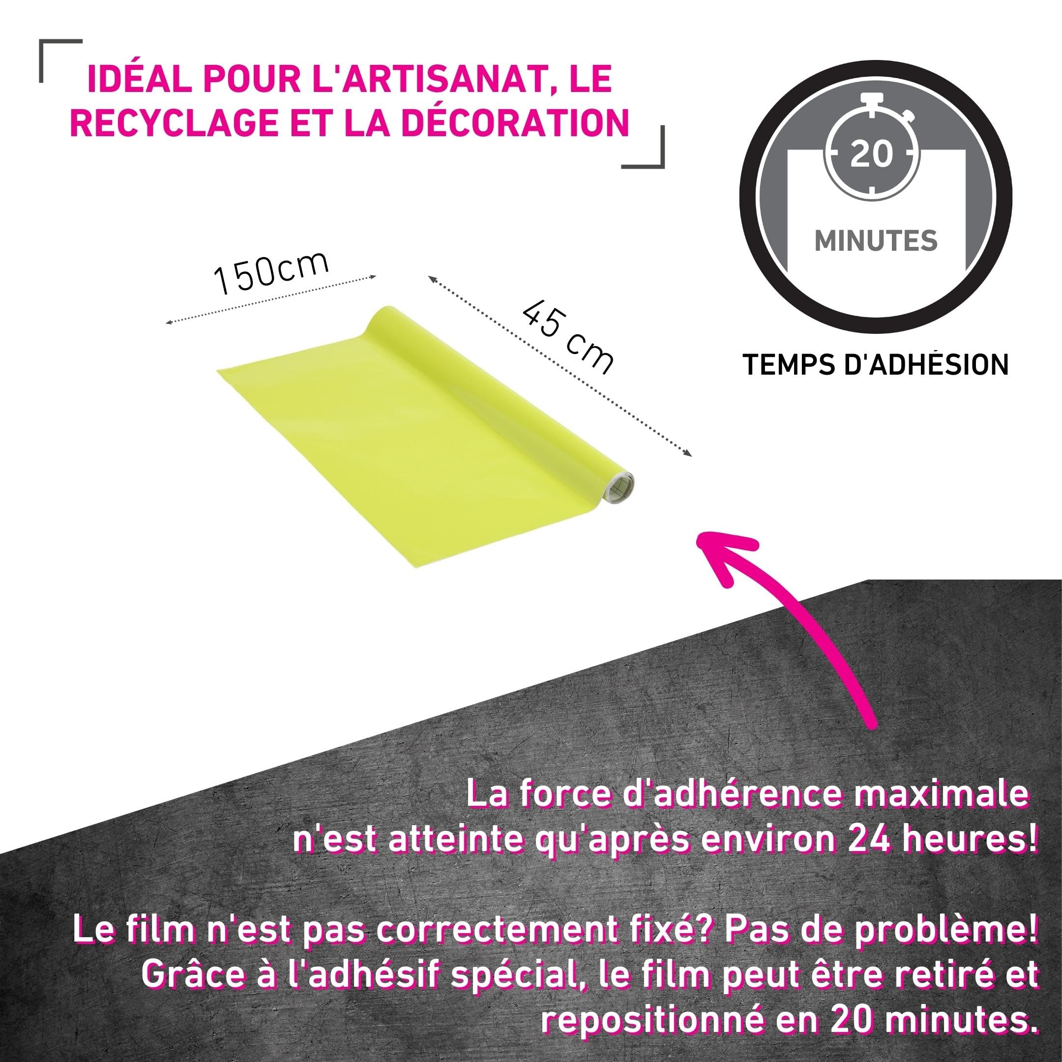 Papier Adhésif Venilia Chêne Moyen - 45x150cm, PVC Sans Phtalates