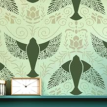 STENCILIT Birdies Wall Stencil - 2 Pack of 17 x19 Stencil, Boho Wall Stencils for Painting Large Pattern, Modern Large Wall Stencils