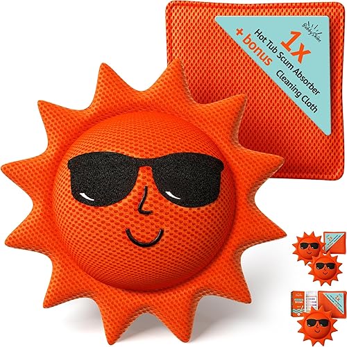 BubbyShine Absorbedor de escoria para bañera de hidromasaje, accesorios de bañera de hidromasaje para adultos, kit de limpieza de bañera de