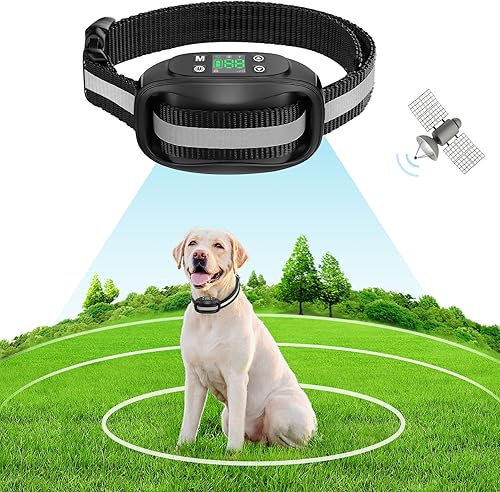 Valla inalámbrica para perros, valla eléctrica para perros, collar impermeable y recargable, adecuado e inofensivo para perros medianosgrandes