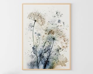 Queen Anne's Lace Watercolor Poster Wildflowers Art Print Floral Wall Art Flowers Poster, Queen Anne's Lace Wall Décor, Queen Anne's Lace Photo,210