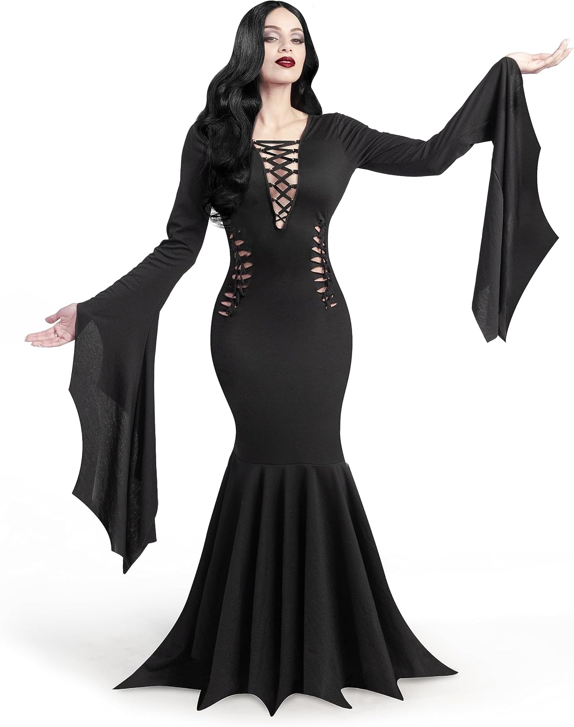 Spooktacular Creations Black Witch Dress for Women for Halloween Costume Adult,Black Family Costumes