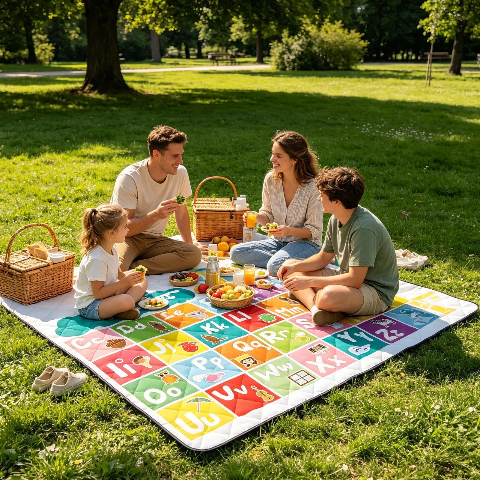 Piknikowy Wodoodporny 200x200 Cm Ekstra Duży Łatwy Do Przenoszenia