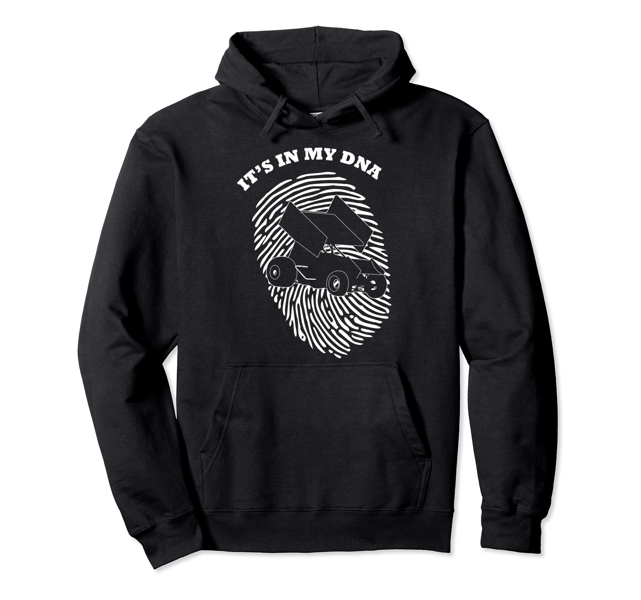 It's In My DNA Sprint Car Racing Race Fingerprint Fans Retro Pullover Hoodie