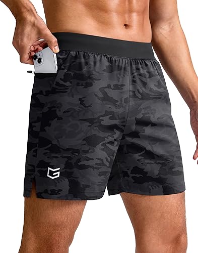 G Gradual Pantalones cortos deportivos para correr para hombre de 7/5/9 pulgadas, bolsillo con cremallera, ligeros, para entrenamiento, gimnasio,