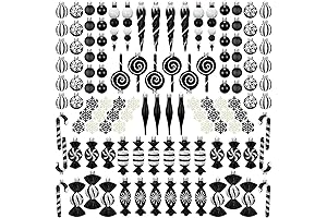 120Pcs Christmas Tree Ornaments Black and White Christmas Ball Ornaments Bulk