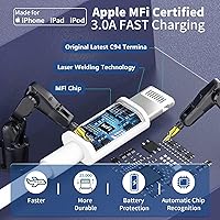 Vista 4 de MFi CertifiediPhone Charger Fast Charging, Redpark 3Pack PD 20W USB-C Power Adapter Type-C Wall Charger with 3Pack 6FT Type-C to Lightning Cable for