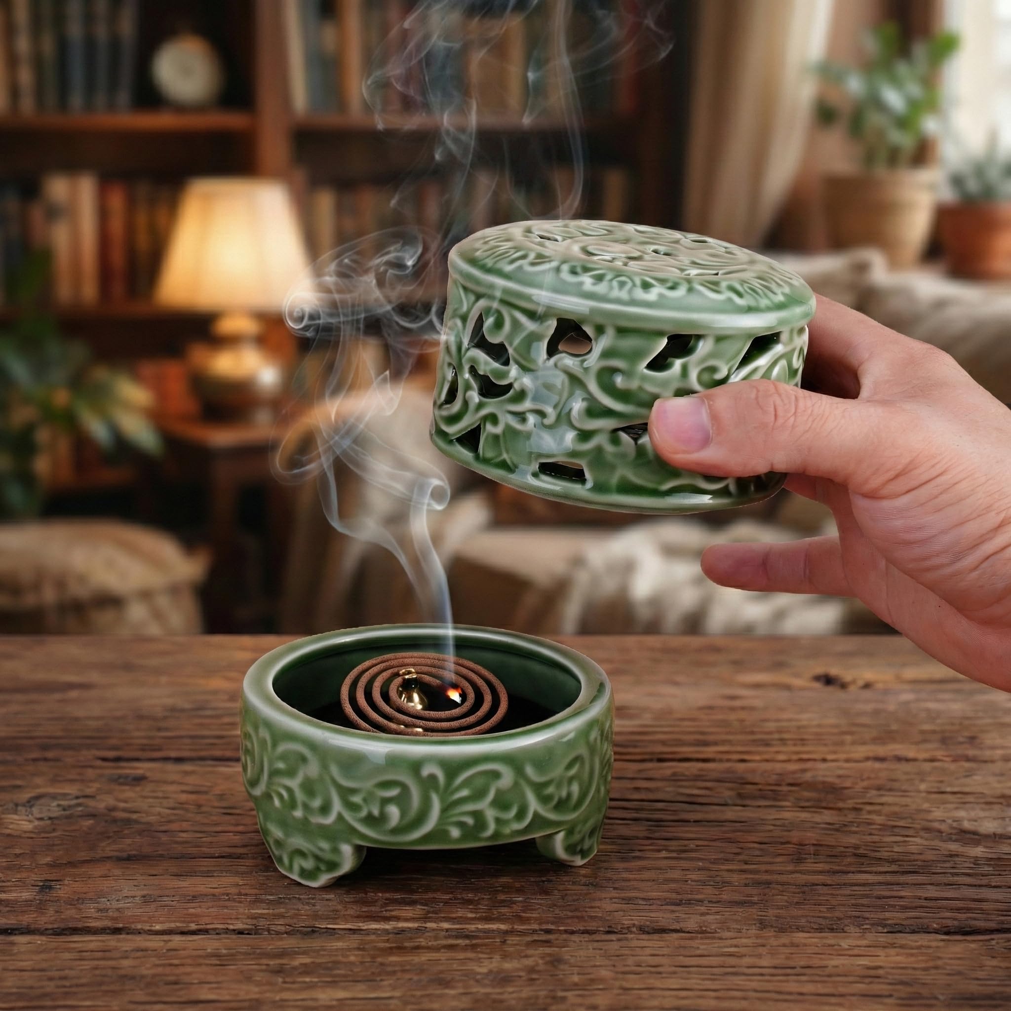 小物 Born To Chill Ceramic Incense Holder Amazon.com: USMOLA Incense Burner with Lid, Ceramic Incense Holder