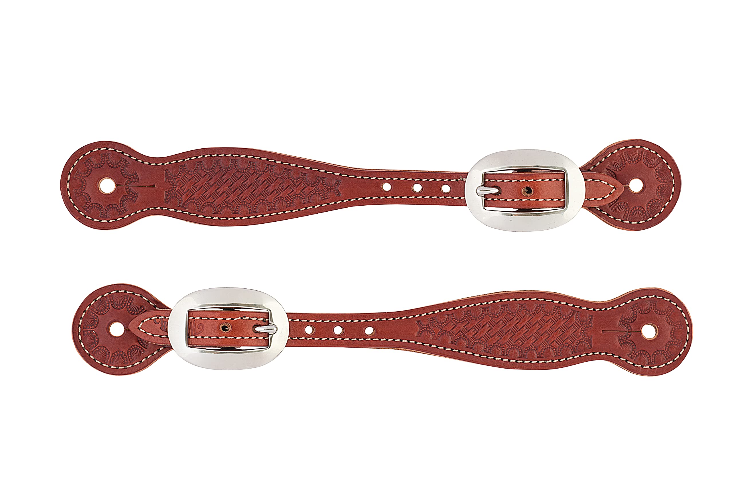 Weaver Cuero 30 – Correas para espuelas de Piel 0292-ch – Esterilla, de Grosor, barnizada marrón