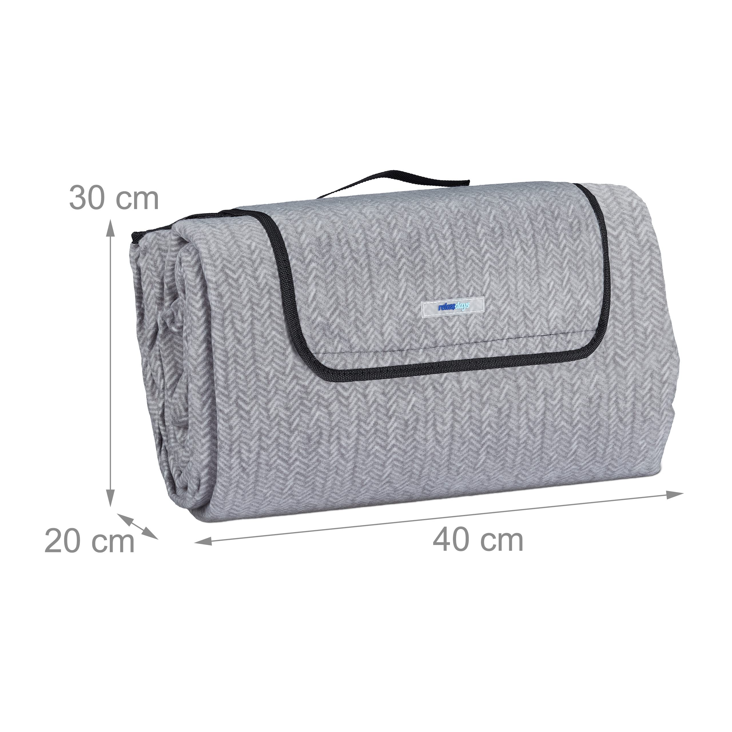 Relaxdays Couverture Pique-nique XXL, 200x300 Cm, Tapis De Plage Isolation Thermique Impermeable Carreaux Rouge Blanc 85214389