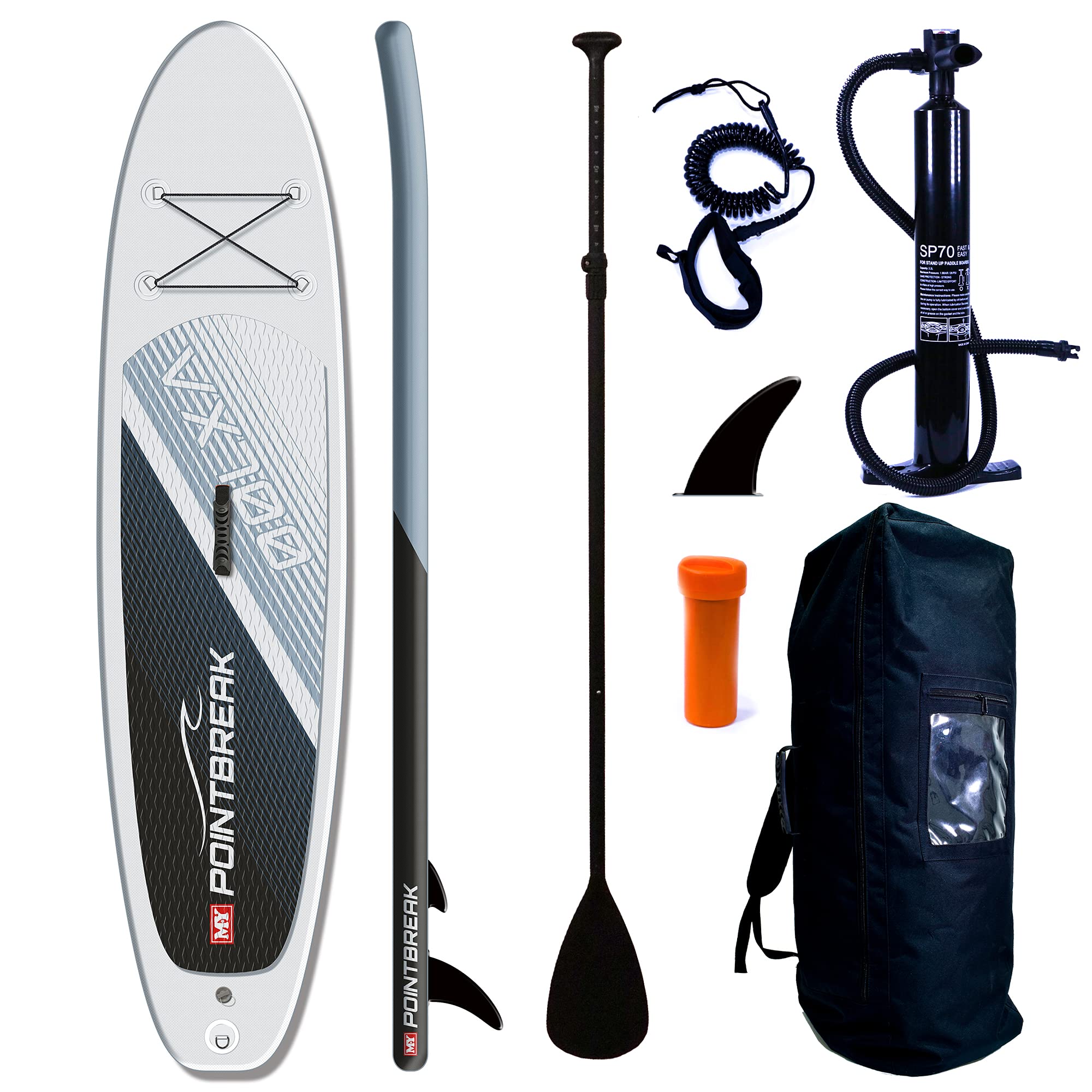 M.YPoint Break Paddle Boards 10ft 6in Inflatable Stand Up Paddle Board Complete with Full SUP Accessories Package - 320x76x15cm