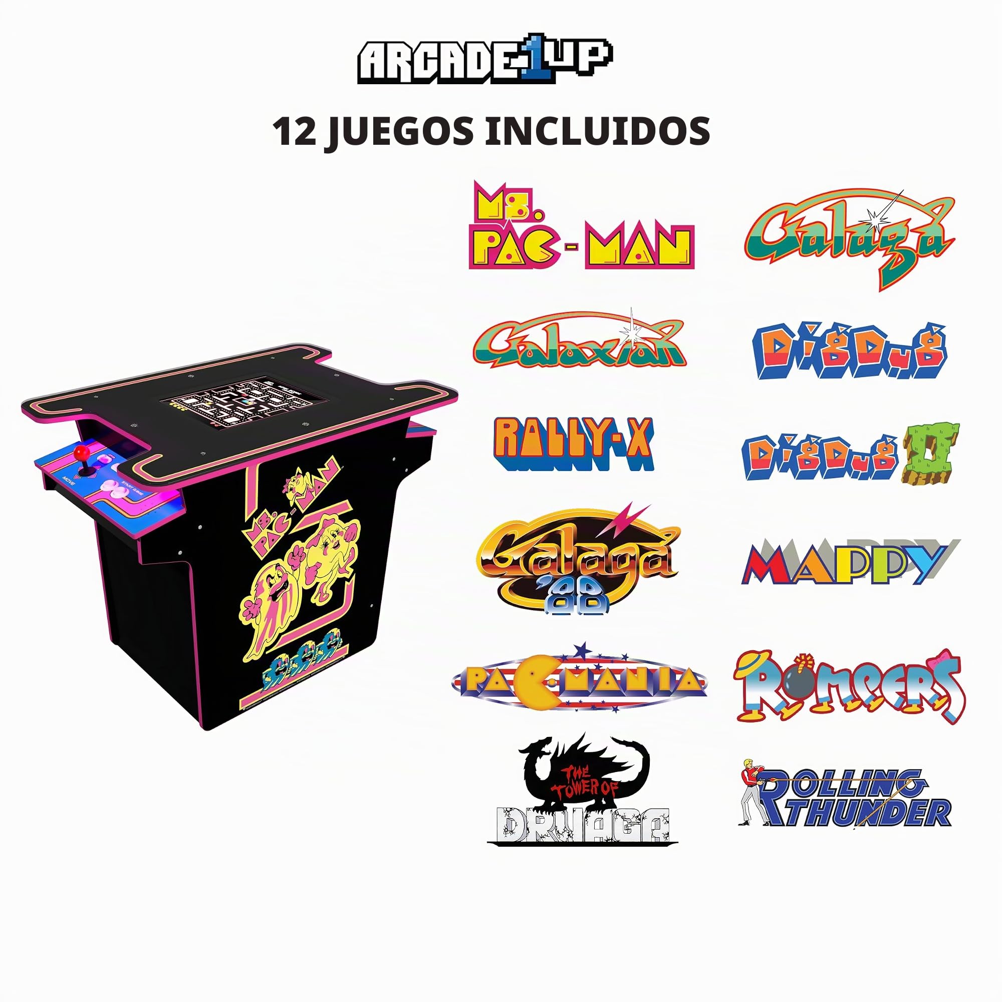 Arcade 1 Up Ms. Pac-Man Head-to-Head Table