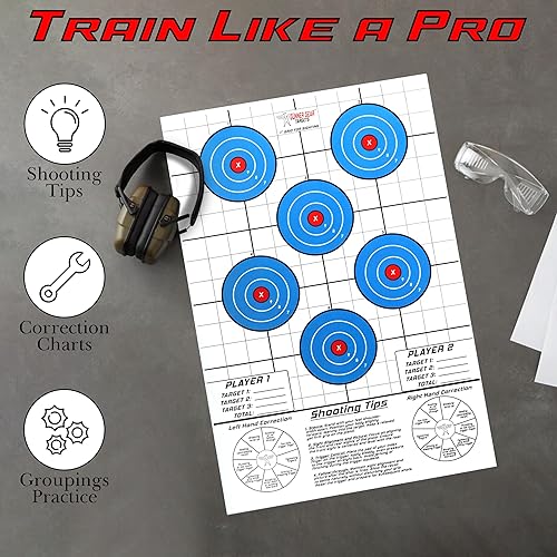 Miniatura 2 de Objetivos de disparo de diana de 12 x 18 pulgadas para disparar pistola, objetivos de papel de silueta altamente visibles para interiores o