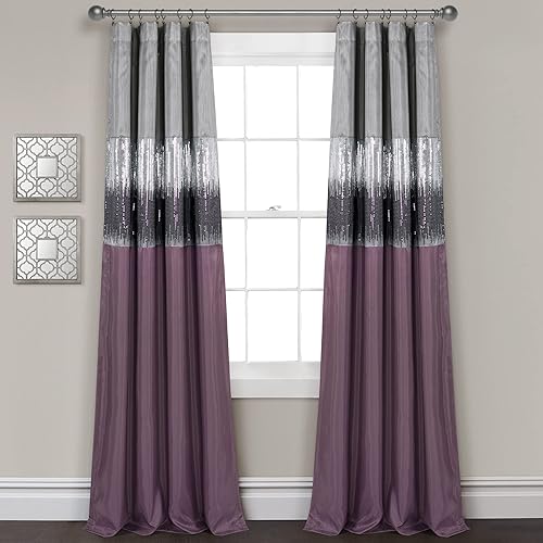 Lush Decor Night Sky Panel de cortina 100% opaco, para sala, dormitorio, comedor (cortina individual), 42 pulgadas de ancho x 84 pulgadas de largo,