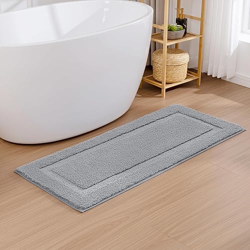Miniatura 6 de SHACOS Alfombras de baño súper suaves y esponjosas de 24 x 36 pulgadas, antideslizantes, lavables, alfombras de baño absorbentes, alfombras de baño