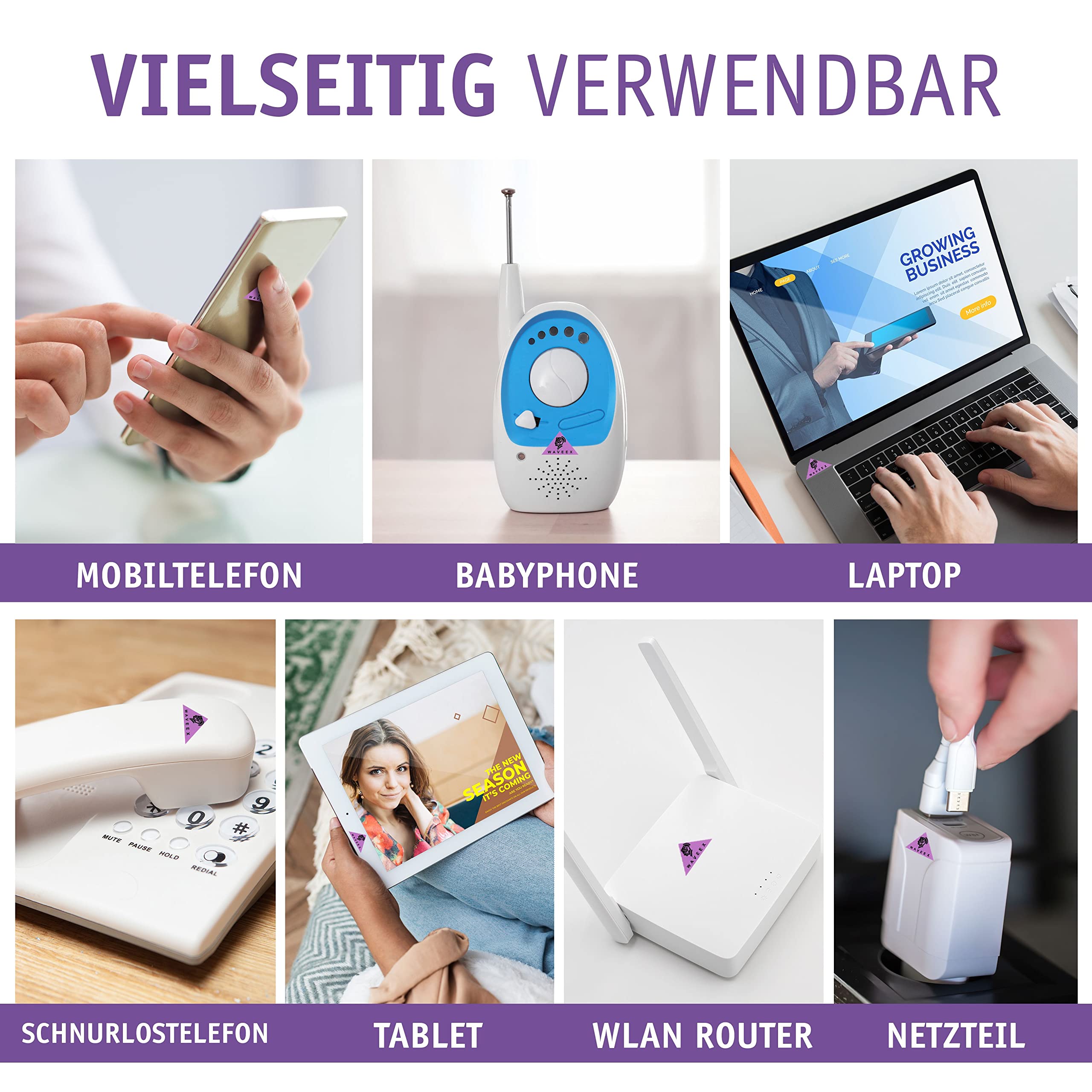 1 STK. Schutzaufkleber gegen Strahlung – mit GUTACHTEN - für Handy, Smartphone, Tablet, Laptop, Babyphone, WLAN-Router sowie DECT-Telefon – Strahlenschutz Handy Aufkleber – leicht anzubringen