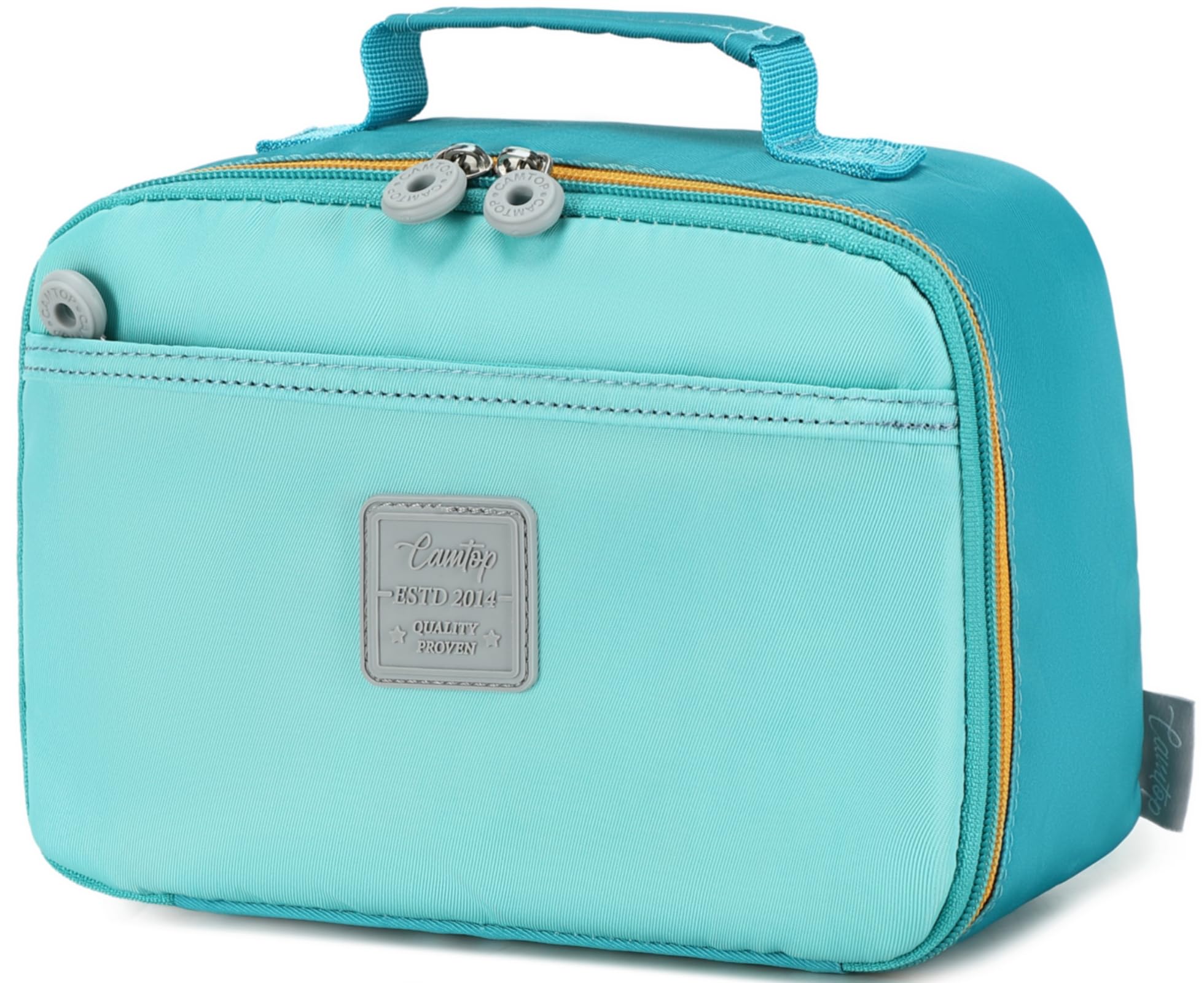 CAMTOP Lunch Box Kids Boys Girls Insulated Lunch Cooler Bag Reusable Lunch Tote Kit for School Travel (Lake Green)