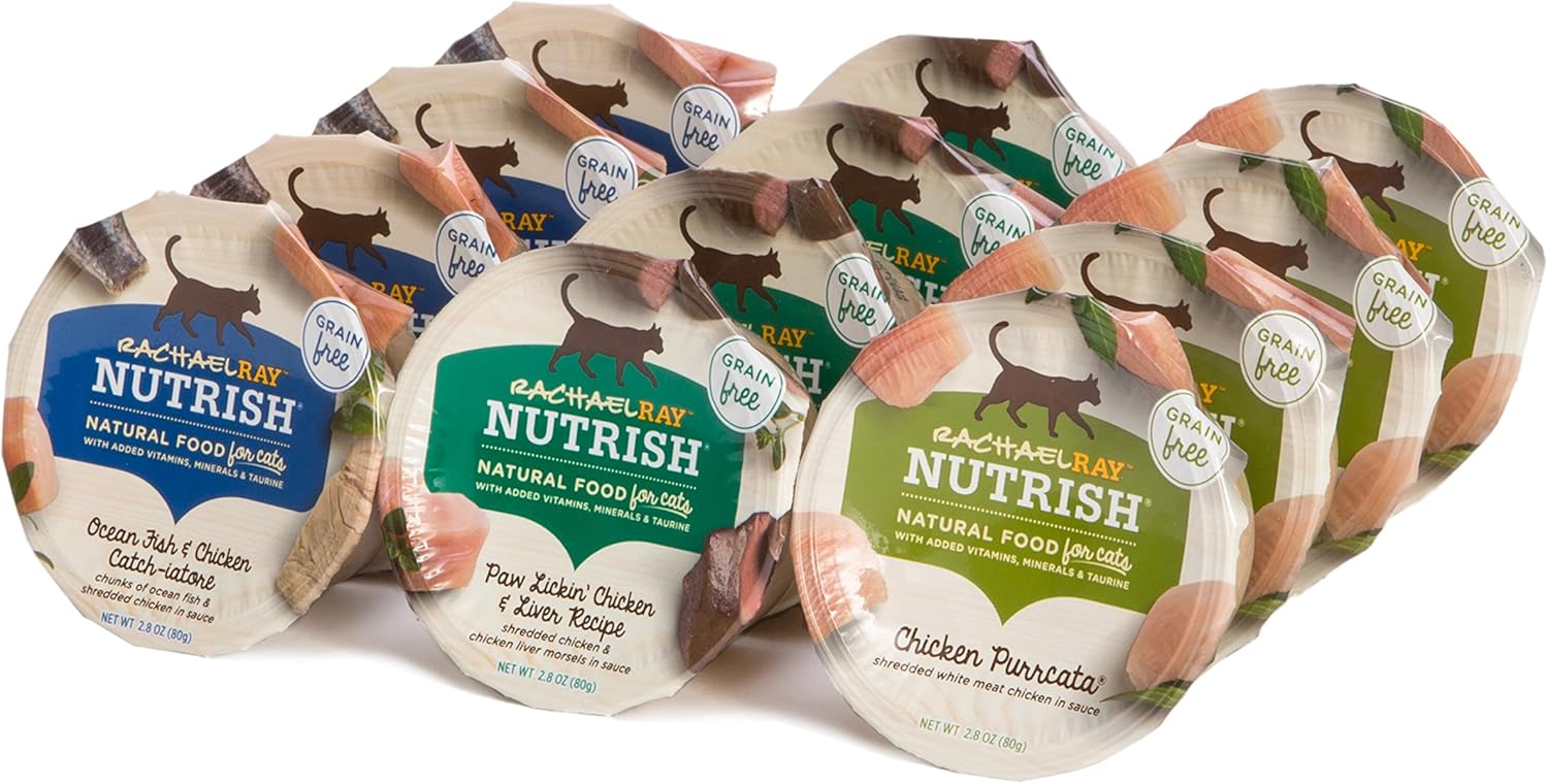 Rachael Ray Nutrish Premium Wet Cat Food, Chicken Lovers Variety Pack, Grain Free, 2.8 Oz. Tub, Pack Of 12 : Pet Supplies