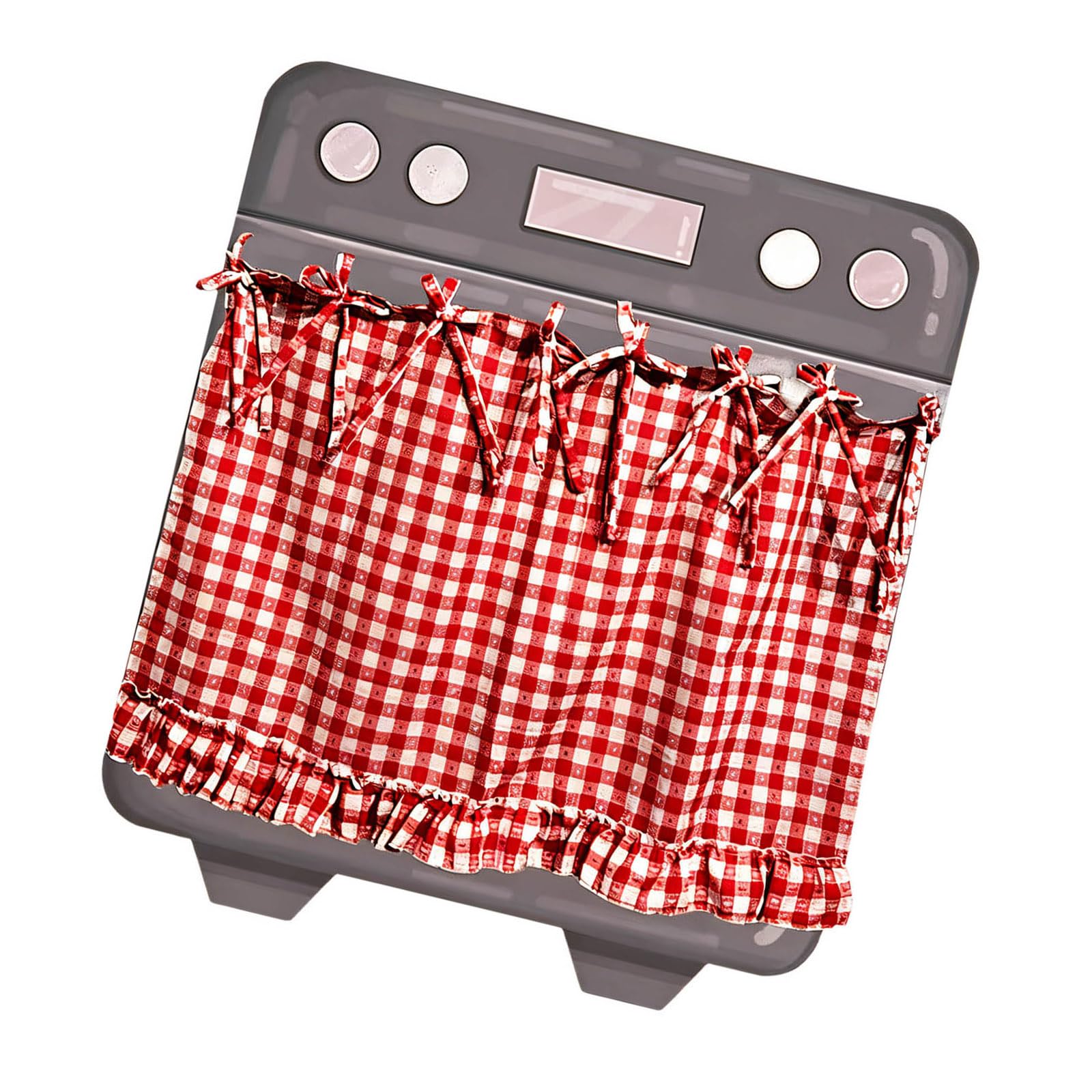 NVOQILIN Beautifully Craft Farmhouse Oven Skirt Curtain Offering Aesthetic Appeal and Functional Coverage Dishwasher Hide Curtain