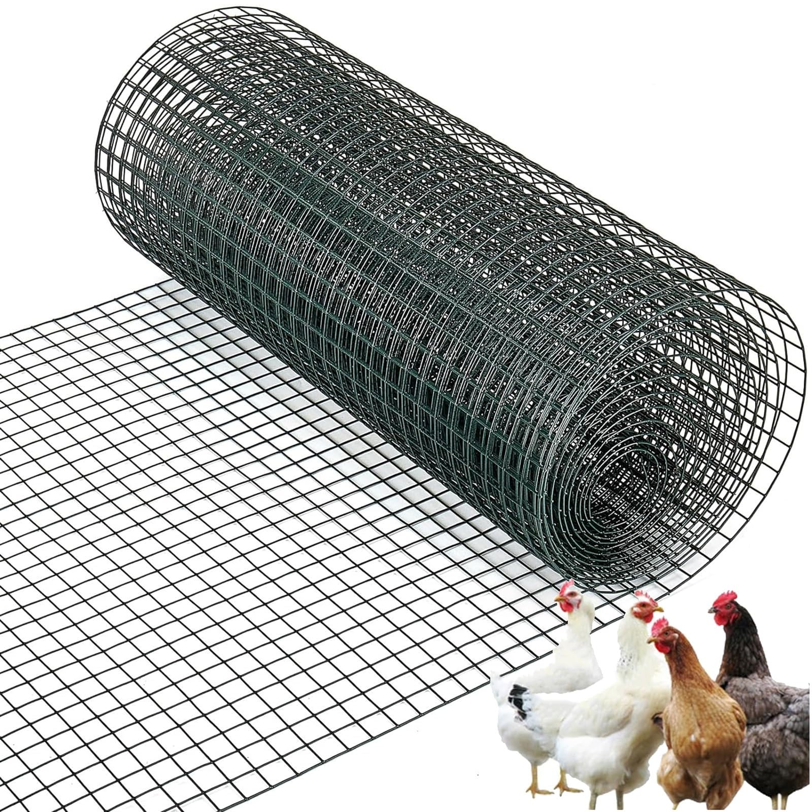 Malla de Alambre de Pollo, Malla de Aviario, Malla Metalica Malla Ganadera, Malla Electrosoldada para Proyectos de Bricolaje Valla de Aves de Corral Jaula de Pájaros Valla (Tamaño : 0.5mx7m, Color :