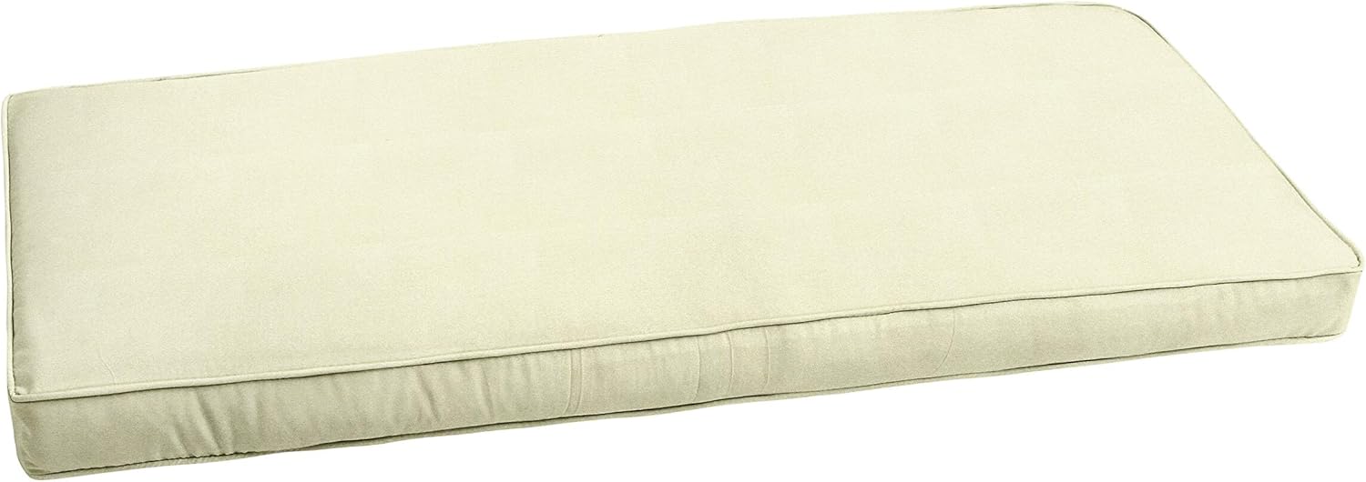Sunbrella Corded Bench Cushion, 57x17, Canvas Natural