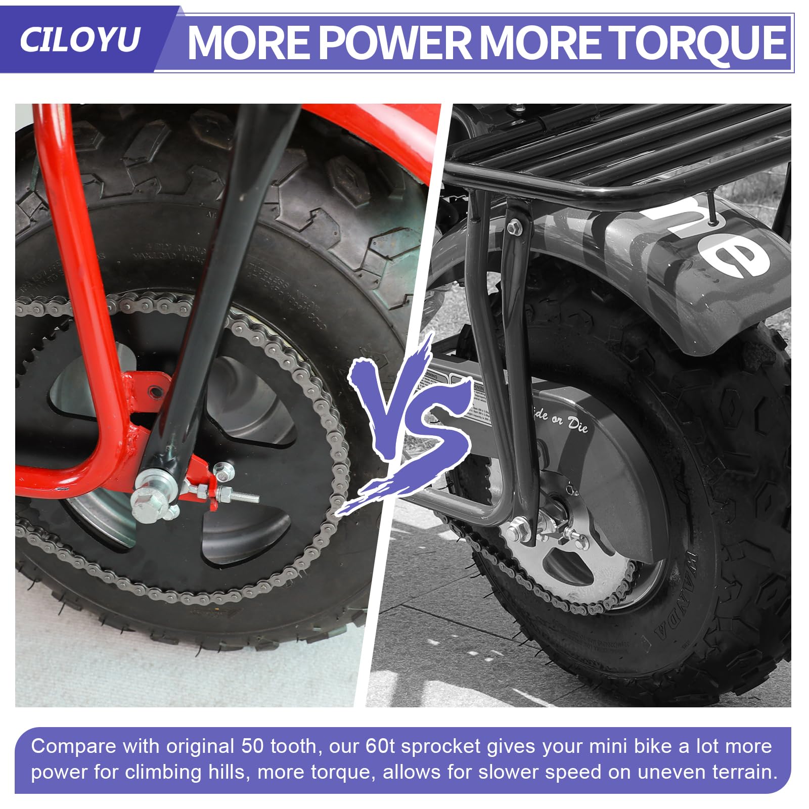 60 Tooth Sprocket 420 Mini Bike Chain Kit