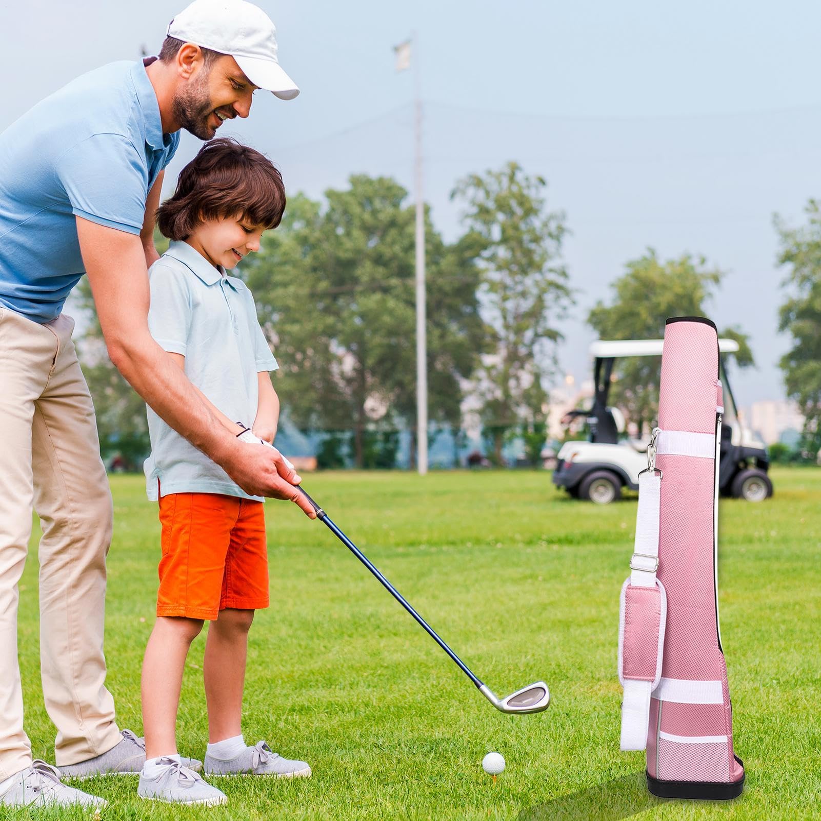 de Golf para niños? de Transporte Ultraligera, Estuche de Entrenamiento de | Viaje | Paquete de Soporte Ligero Multifuncional, portátil con Correa fácil, solución de Transporte