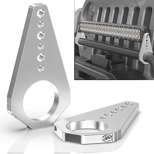 Miniatura 8 de MZS LED Light Bar Mounts, 2" Tube Clamp Mounting Brackets Bullbar Roof Rack Roll Cage Bumper Holders Compatible with ATV UTV Off-Road Truck SUV