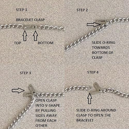 Miniatura 2 de Pulsera de identificación de sirena IDB-06SH - con cierre de gancho para hermana - Acero inoxidable - Grabado personalizado - Longitud de la pulsera