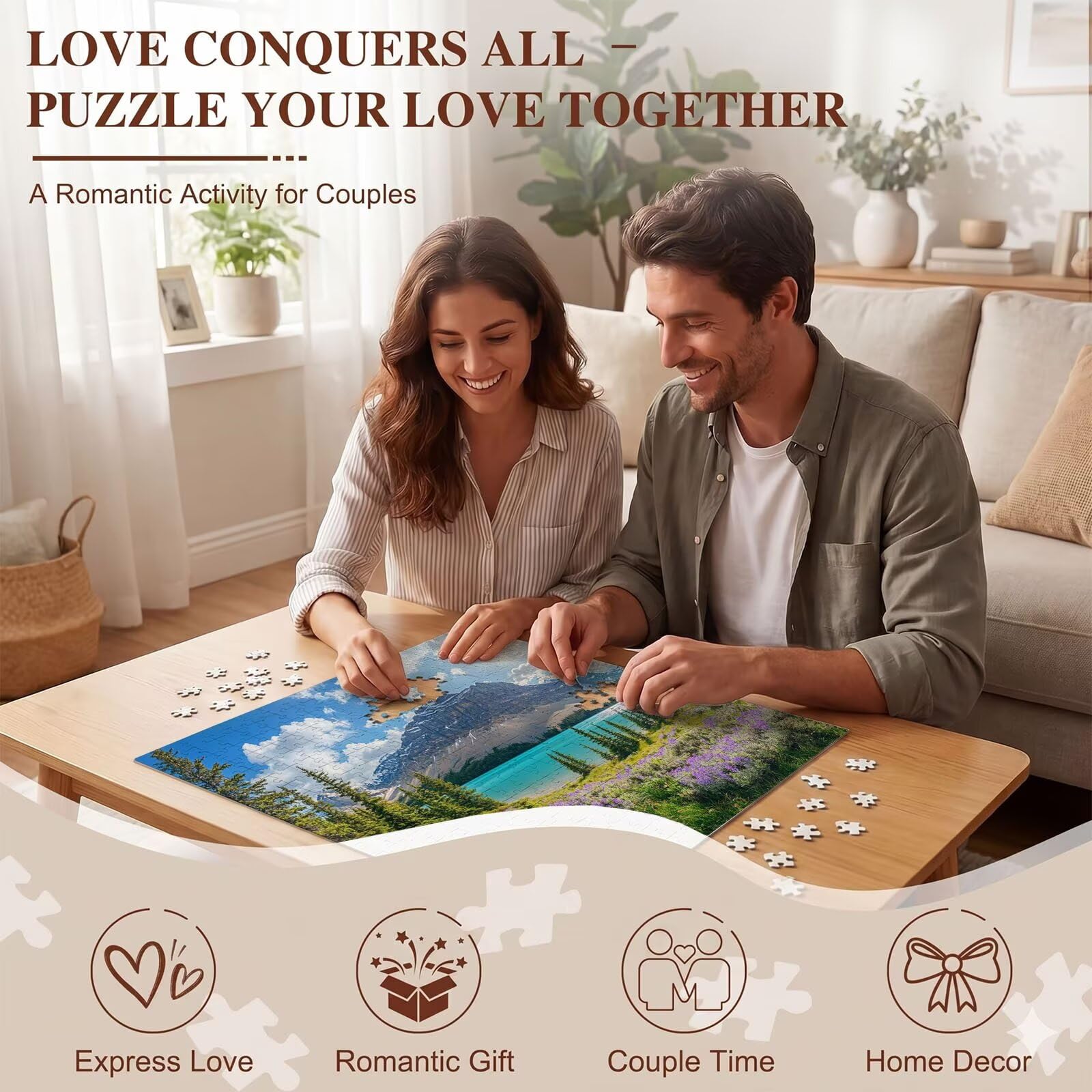 lago paesaggio Puzzle 5000 Pezzi per Adulti, Puzzle in Legno - Collezione Classica con Poster Incluso - Sfida di Concentrazione e Passatempo Antistress, Gioco per Famiglia, 156 x 105 cm f0-300
