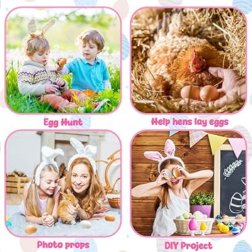 18 PCS Wooden Fake Chicken Eggs,Wood Nest Egg Faux Egg for Crafts,Nesting Box,Easter,DIY, Help Hens Lay Eggs