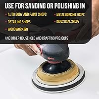 Vista 5 de Dura-Gold Pro Series - Almohadilla de interfaz de lijado de densidad suave de 0.197 x 0.394 in, patrón de 5 agujeros, sin polvo, paquete de 2