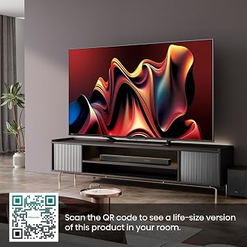 Hisense 75 Inch 144Hz Mini-LED Smart TV 75U7NQTUK - Quantum Dot Colour, Dolby Vision IQ & Atmos, iMax Enhanced, Built-in Subwoofer and Vidaa OS with Freely, Youtube, Netflix and Disney+ (2024 Model) [Energy Class D]