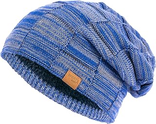 Vgogfly Slouchy Beanie for Men Winter Hats for Guys Cool Beanies Mens Lined Knit Warm Thick Skully Stocking Binie Hat