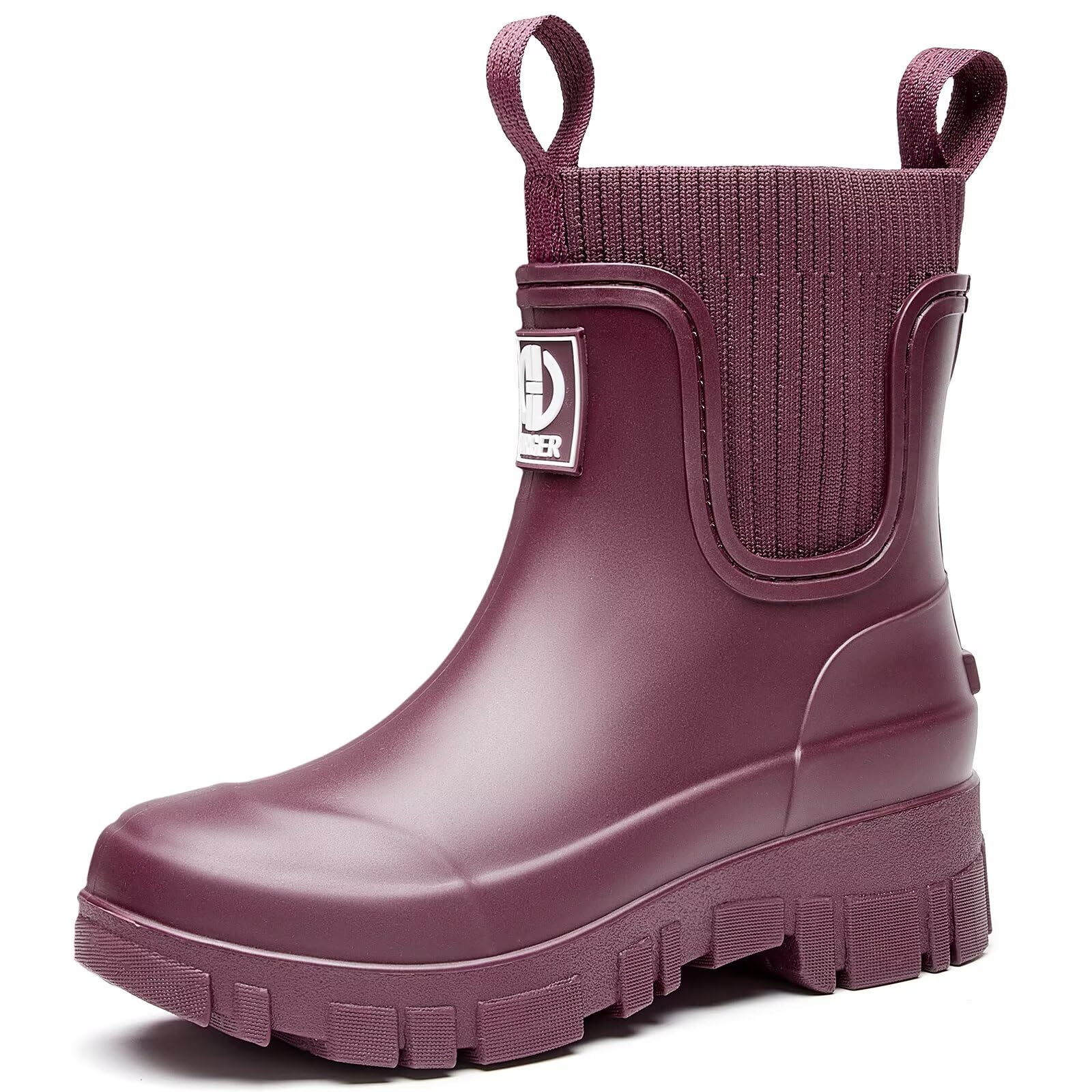 Gummistiefel Damen Halbhoch Wasserdicht Regenstiefel mit Absatz für Alltag, Garten