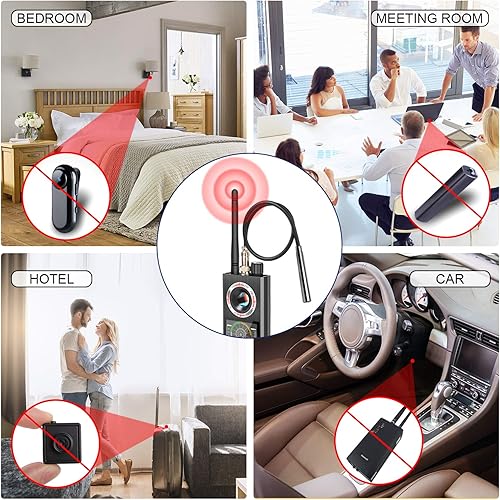 Miniatura 6 de Detector de señales RF inalámbrico antiespías. Detector de error de señal de cámara GPS. Detección. Rastreador de GPS. Cámara oculta. Dispositivo de
