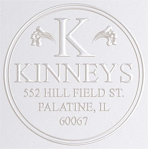 Miniatura 2 de Sello de grabación en relieve redondo con monograma personalizado, sello de relieve personalizado, sello personalizado, estampado de escritorio de