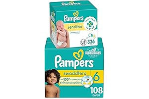 Pampers Swaddlers Size 6 Diapers with Sensitive Wipes (Value Pack)