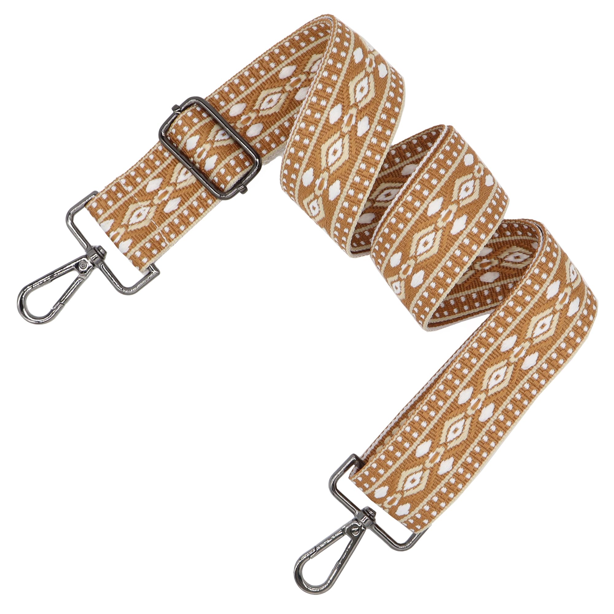 LEMEDE Purse Strap Adjustable Replacement Crossbody Bag Straps Retro Jacquard Embroidery Shoulder Straps for Shoulder Bag