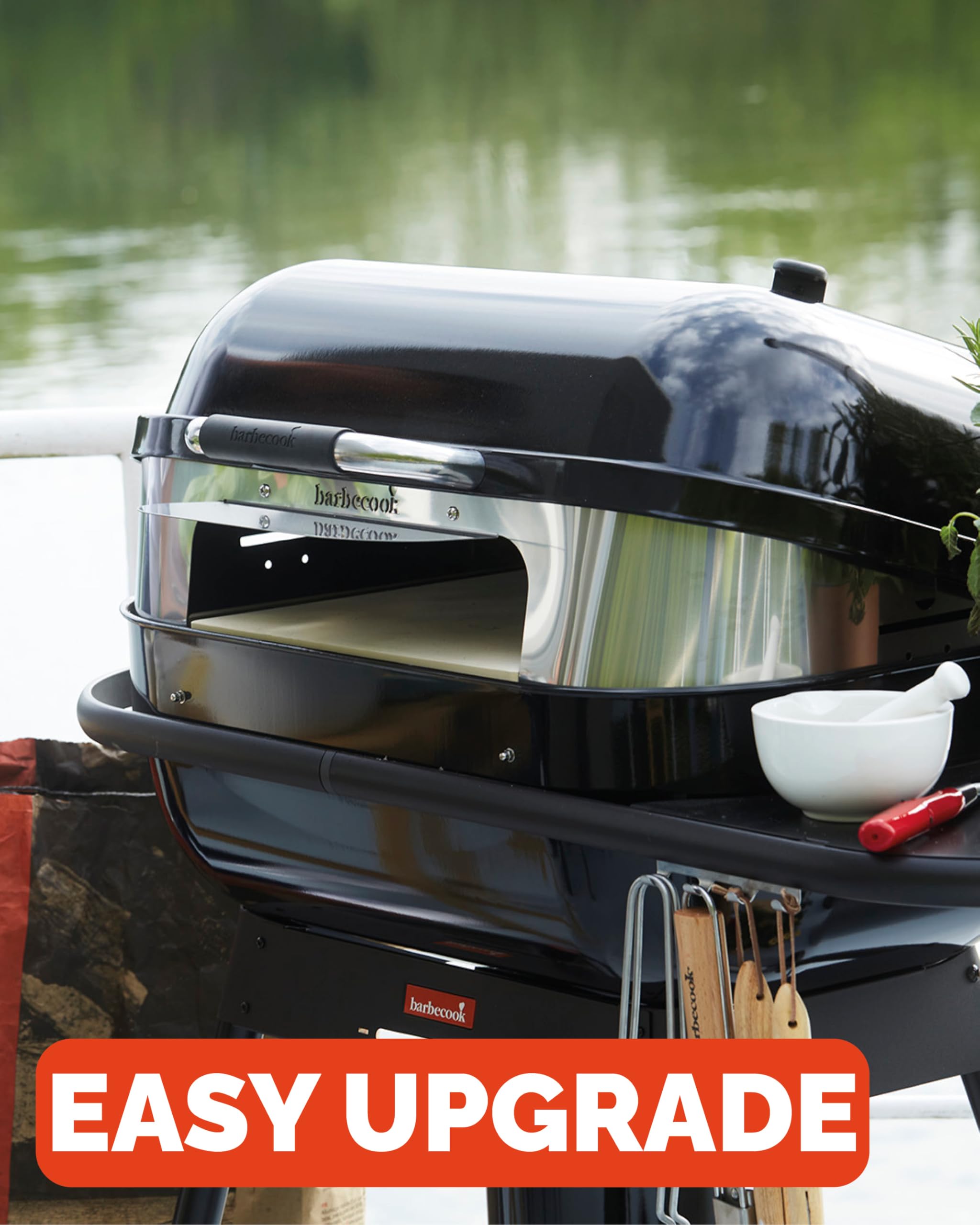 Barbecook Magnus Comfort grill na węgiel drzewny, grill grillowy, ze stołem, 85 x 64 x 110 cm