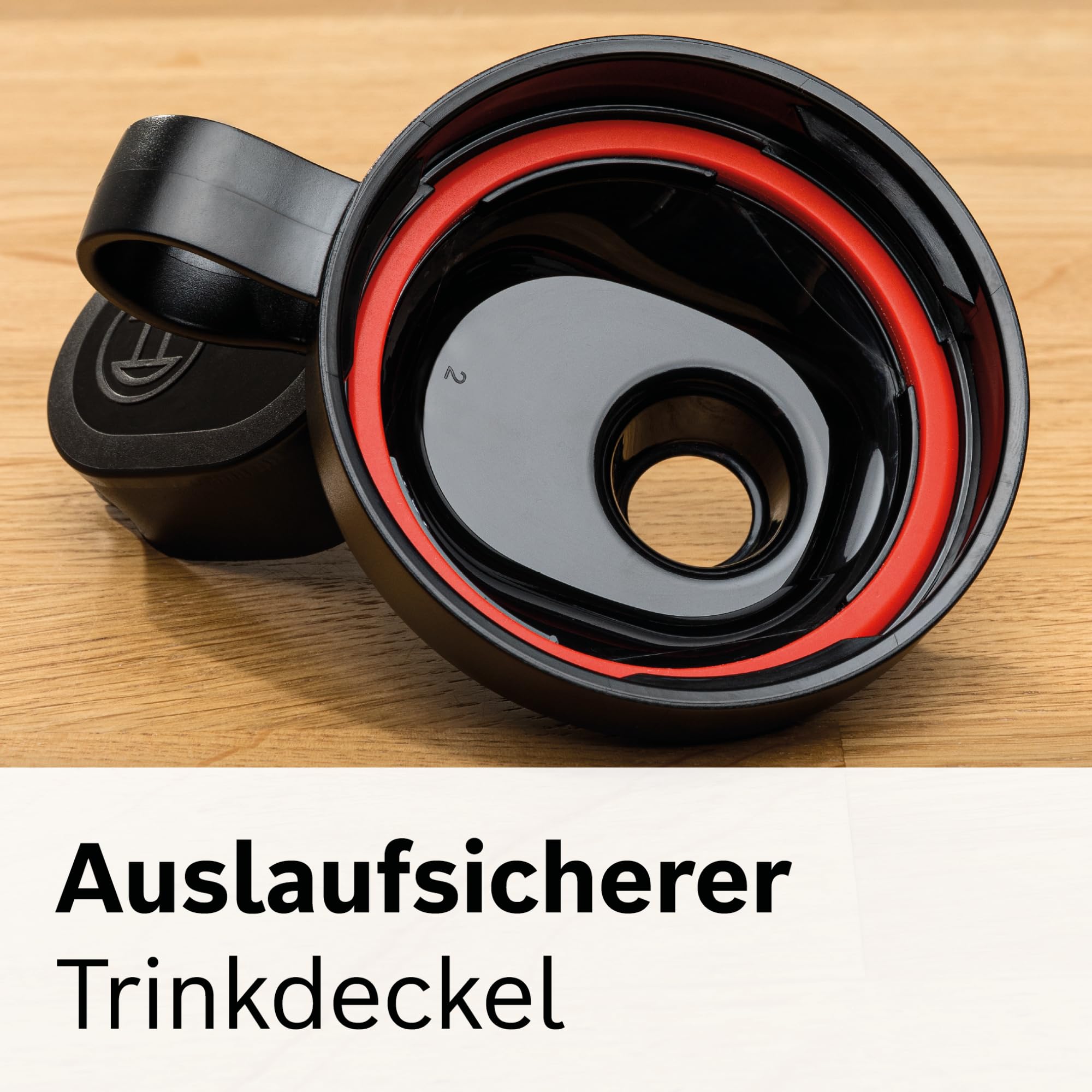 Bosch Zubehör Set MMZBTK1B aus ToGo-Flasche und Messer, für Küchenmaschine OptiMUM/Serie 6 / Serie 8, Standmixer VitaPower Serie 4 / Serie 2, 600 ml, bruchsicher, mit Deckel, spülmaschinenfest