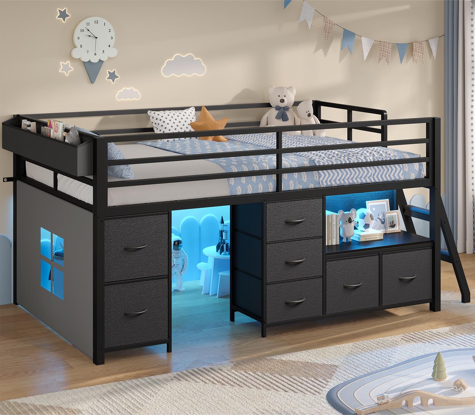 ADORNEVE Low Loft Twin Bed