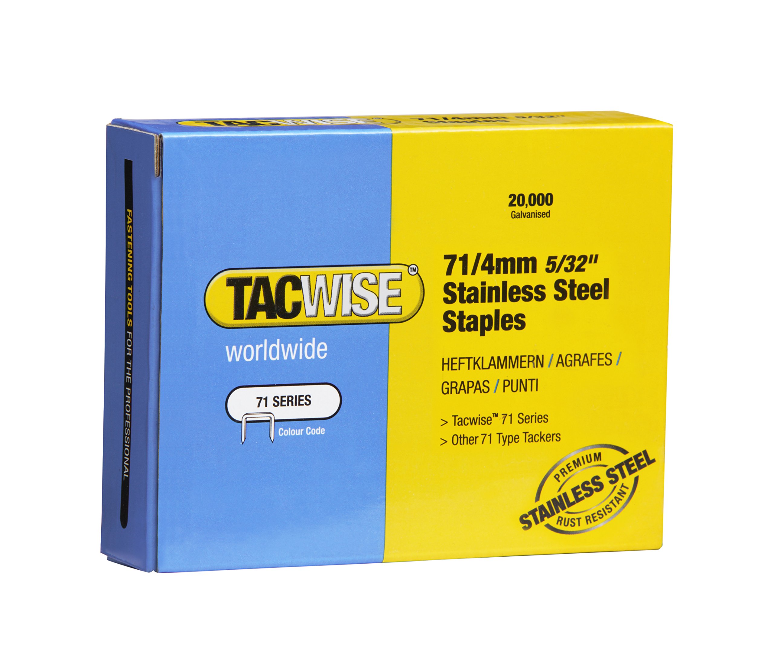 Tacwise 1126 71/4mm Heavy Duty Staples for Staple Gun (20000  