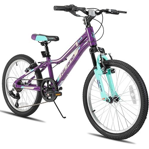 HILAND 20 Inch 26 Inch Mountain Bike for Women Girl, Lock-Out Suspension Fork, Aluminum Frame, Adult Ladies Mens MTB Bicycle