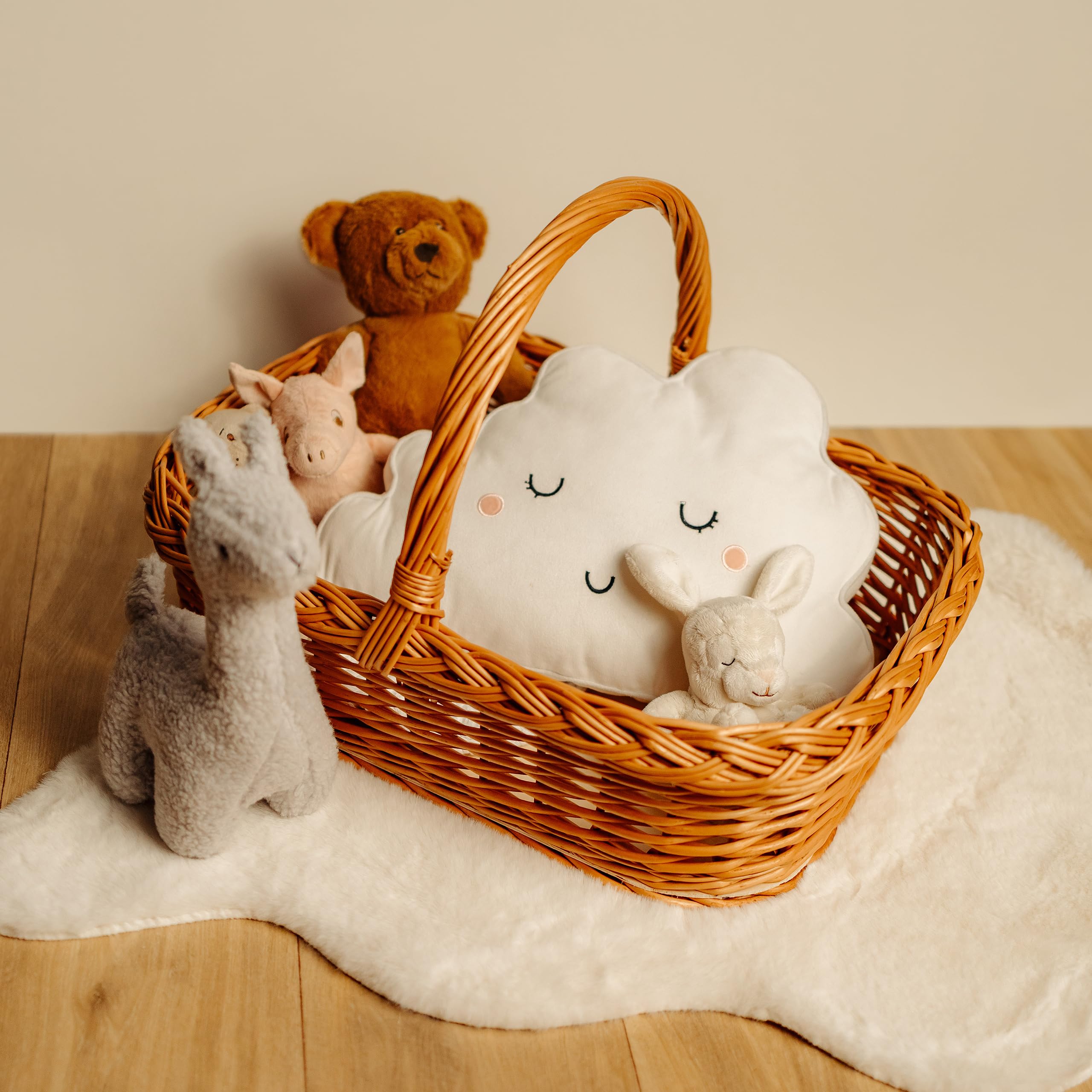 Creative Home Weidentablett Korbtablett mit Henkel | 55x42 cm (+/-2cm)
