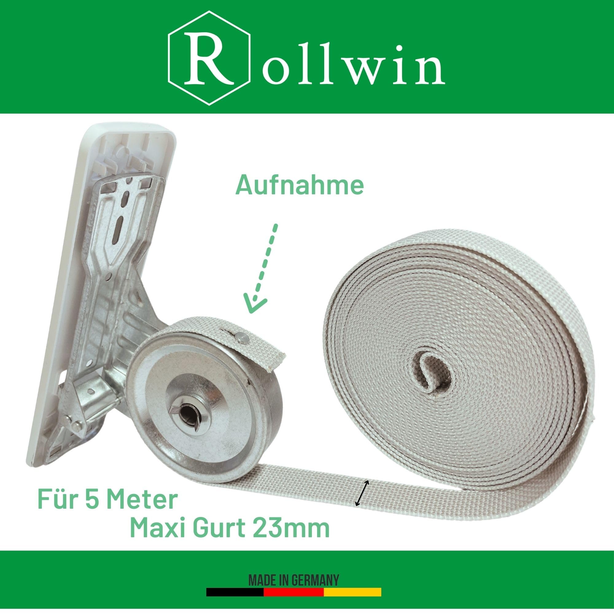 10x Gurtwickler Unterputz 165–185mm inkl. 10x 7m Gurt – Rolladen Gurtwickler Unterputz Weiß für 23mm Rolladengurt – Einlasswickler aus Italien – Rolladenwickler Rollo Aufwickler Rolloband