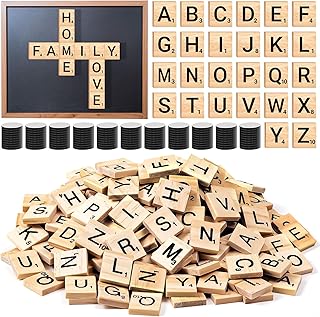 150 PCS Wood Magnetic Letter, Wooden Letter Magnets for Fridge Refrigerator Wall, Alphabet Tile