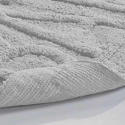 Miniatura 2 de Modern Threads Paquete de 2 tapetes de baño de felpa suave y absorbente 100% algodón en relieve con nube de baño