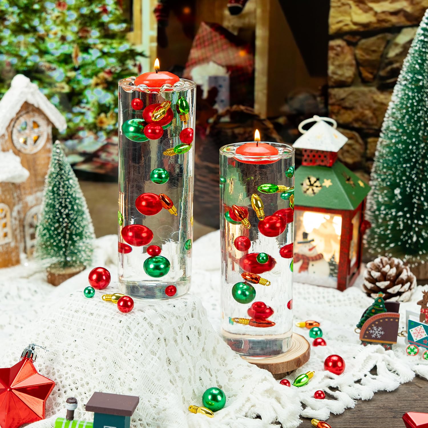 Glass Vase Centerpieces For Christmas Party Christmas Flower