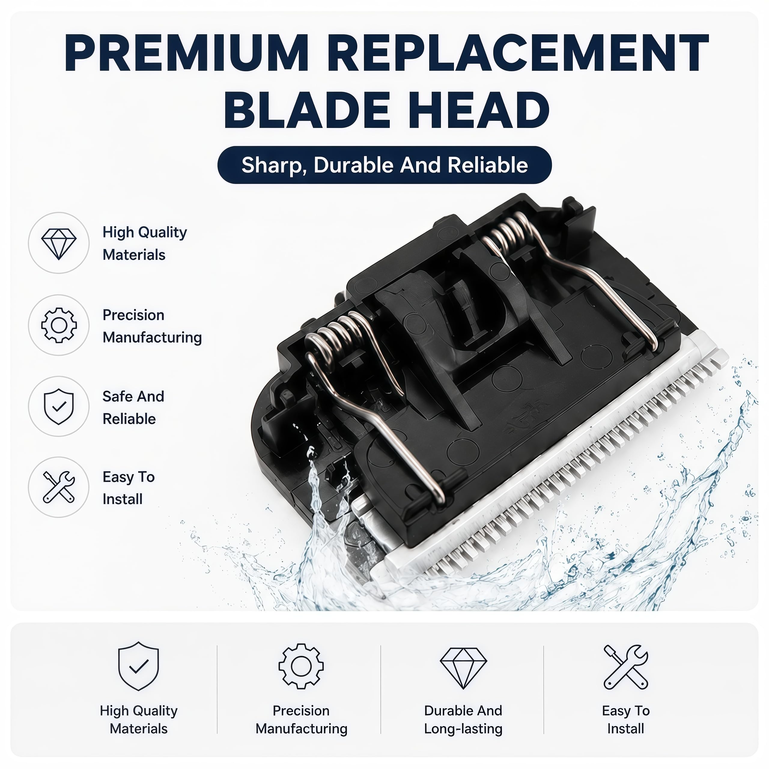 Lame di ricambio per depilazione elettrica, adatte per Panasonic ER-GK60, ER-GD50, ER-GK20, ER-GK80, ER-GK81, ER-GD60, ER-GD61 e ER-GY60 (nero)